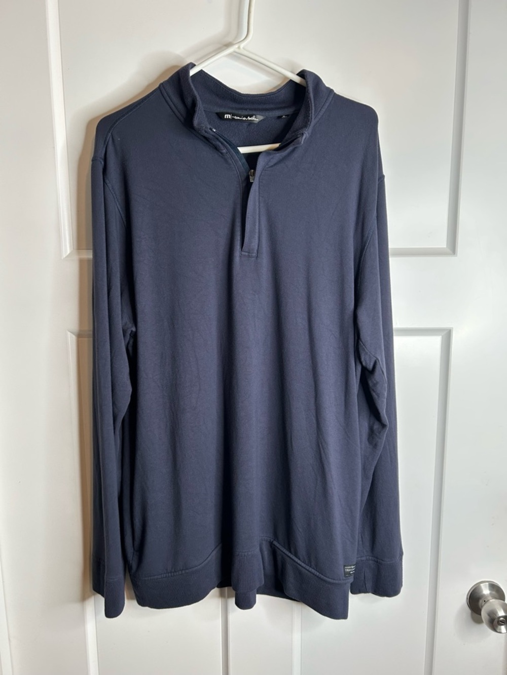 Travis Mathew Men’s XL 1/2 Zip Pullover Golf Outdoors Navy Blue 4112